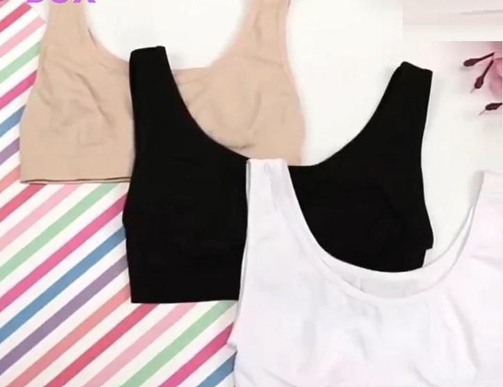 Women's Multicolor Air Bra Pack Of 3 Free Size